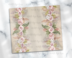 Boho Floral Border Blank