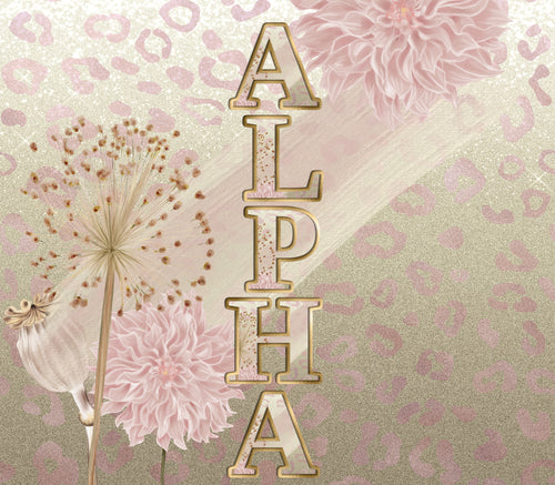 Boho Pink and Gold  Cheetah, Leopard Alphabet PNG Overlays