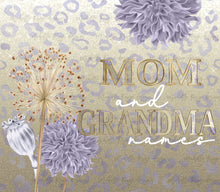 Load image into Gallery viewer, Purple Boho  gold  Cheetah, leopard  with Mom and Grandma names  PNG Overlays