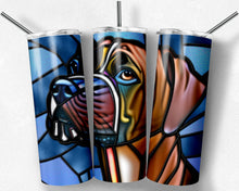 Load image into Gallery viewer, Artistic  Boxer Dog Stained Glass