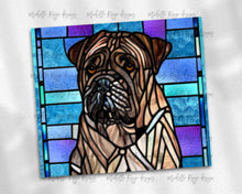 Load image into Gallery viewer, Brindle English Mastiff Dog Stained Glass