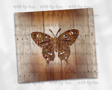 Load image into Gallery viewer, Wooden Butterfly on Wood
