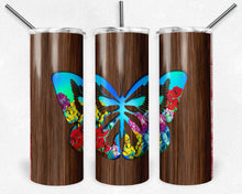 Load image into Gallery viewer, Butterfly Wildflowers on Wood