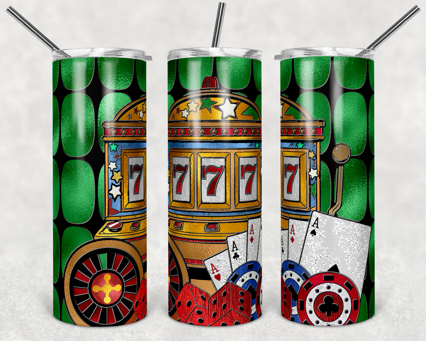 Casino, Slots, Poker, Stained Glass