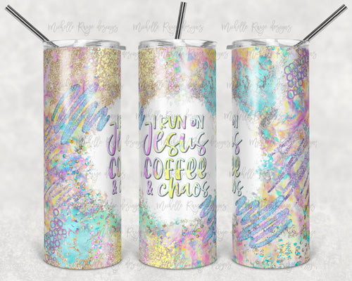 Pastel Scribbles Run On Jesus and Chaos
