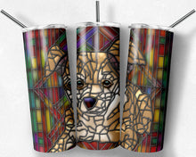 Load image into Gallery viewer, Chiweenie Fawn Dog Stained Glass