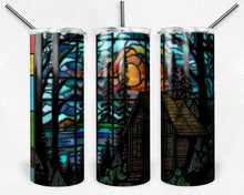 Load image into Gallery viewer, Cabin in the Woods Stained Glass