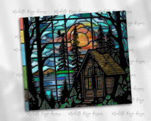 Load image into Gallery viewer, Cabin in the Woods Stained Glass