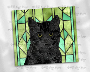 Black Cat Stained Glass