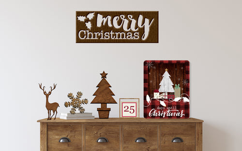 Buffalo Plaid Christmas Countdown Dry Erase Board