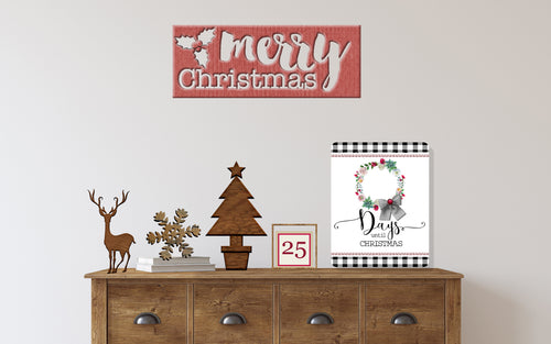 Farmhouse Plaid Christmas Countdown Dry Erase Board