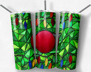 Christmas Lights and Blank Bulb Stained Glass