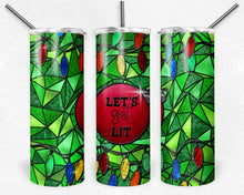 Load image into Gallery viewer, Let&#39;s Get Lit Christmas Lights Stained Glass