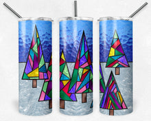 Load image into Gallery viewer, Christmas Trees Stained Glass