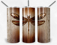 Load image into Gallery viewer, Wooden Dragonfly on Wood