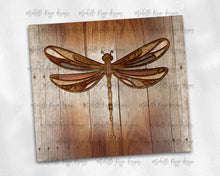 Load image into Gallery viewer, Wooden Dragonfly on Wood