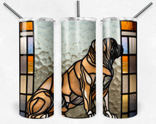 Load image into Gallery viewer, English Mastiff Dog Stained Glass