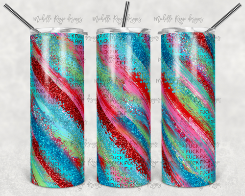 F BOMB   PINK RED TEAL milky way