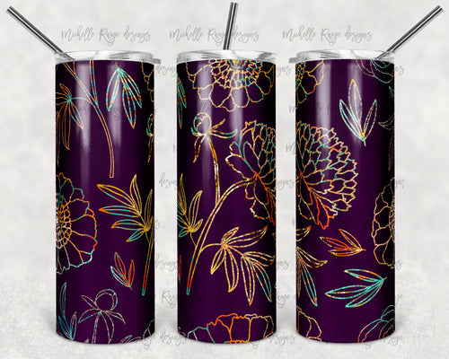 Fall Floral Outline