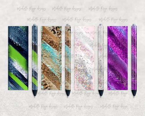 Glitter Milky Way Pen Wrap Set