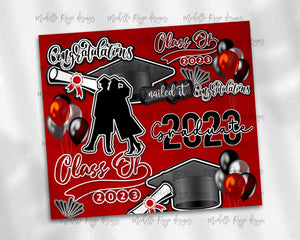 Red Matte 2023 Graduation Burst