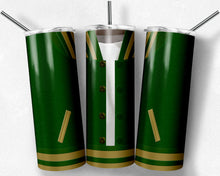 Load image into Gallery viewer, Boys Varsity Jacket Green and Gold African American