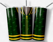 Load image into Gallery viewer, Girls Varsity Jacket Green and Yellow Gold African American