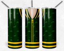 Load image into Gallery viewer, Girls Varsity Jacket Green and Yellow Gold