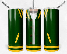 Load image into Gallery viewer, Boys Varsity Jacket Green and Yellow Gold