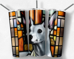 Italian Greyhound Dog Stained Glass