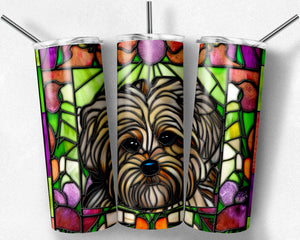 Havanese Dog Stained Glass