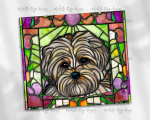 Havanese Dog Stained Glass