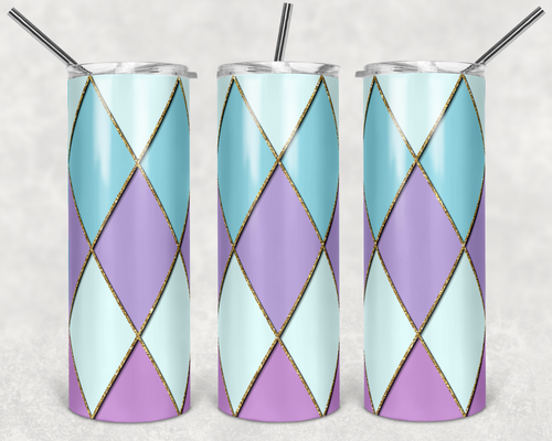 Lavender Light Teal Gold Diamond Argyle