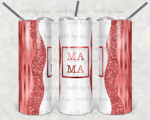 Mama Coral - Kids Flip Cup, 15oz Skinny Tumbler, 20 Oz Skinny Tumbler Design