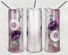 Load image into Gallery viewer, Mauve Flowers Blank with Split Mom and Grandmom PNG Overlays
