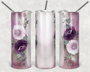 Mauve Flowers Blank with Mom and Grandmom PNG Overlays