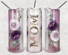 Load image into Gallery viewer, Mauve Flowers Blank with Mom and Grandmom PNG Overlays