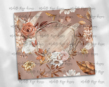 Load image into Gallery viewer, Boho  Burgandy and Tan frame Floral Blank