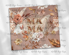 Load image into Gallery viewer, Boho  Burgandy and Tan frame Floral Mama