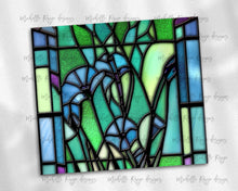 Load image into Gallery viewer, Morning Glory Blue Stained Glass