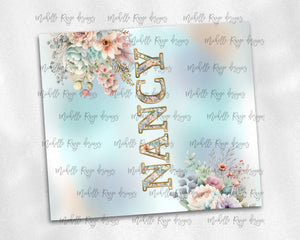 Nancy's special of the day..  watercolor flowers + free Alphabet
