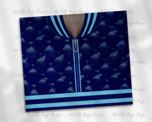 Load image into Gallery viewer, Girls Varsity Jacket Navy Blue and Light Blue African American