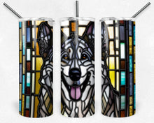 Load image into Gallery viewer, Norwegian Elkhound Dog Stained Glass