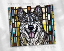 Load image into Gallery viewer, Norwegian Elkhound Dog Stained Glass