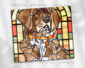 Nova Scotia Duck Tolling Retriever Dog Stained Glass