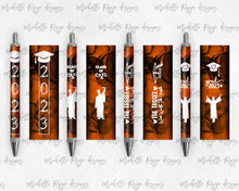 Load image into Gallery viewer, 2023 Graduation Orange and Black Pen Wraps Set 1