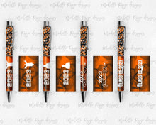 Load image into Gallery viewer, 2023 Graduation Orange and Black Pen Wraps Set 3