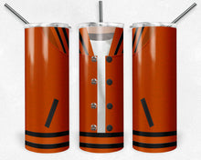 Load image into Gallery viewer, Boys Varsity Jacket Orange and Black