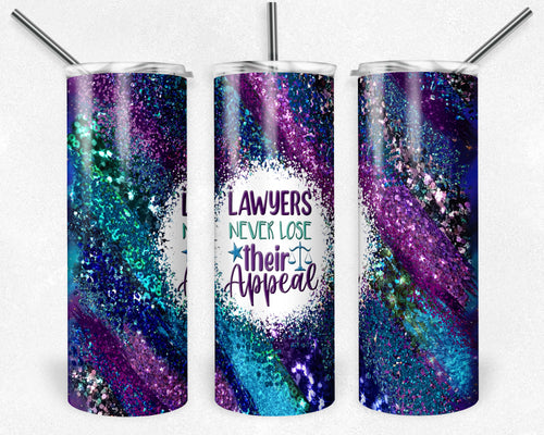 Lawyers Never Lose Purple Teal Glitter Milky Way