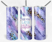 Load image into Gallery viewer, See You Later Litigator Purple Teal Leopard Print Milky Way